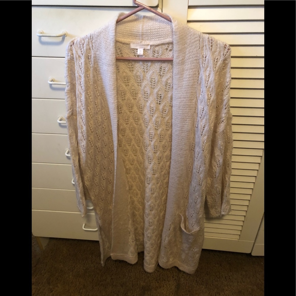 LC Baby Pink Long Knitted Cardigan